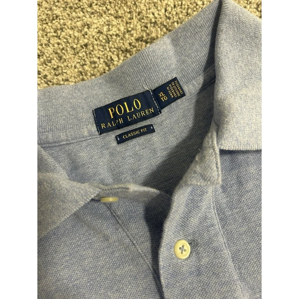 Polo Ralph Lauren Polo Mens XL‎ Long Sleeve Classic Fit Embroidered Pony Blue